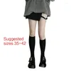 Women Socks Women's Cotton Boot Striped Knee High JK Preppy Calf Simple Solid Color Stockings Gifts