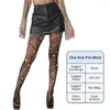 Women Socks Lace Patterned Snake Fishnet Stockings Plus Size Halloween Sparkle Rhinestone Fishnets Sexy Black Tights For