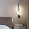 Настенный светильник в скандинавском стиле, украшение для дома, креативная волнистая прикроватная тумбочка для гостиной, крыльца, светодиодные светильники