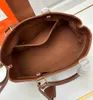 Bolso a mano lujoso bolso de cuero genuino Arge Capacidad para mujeres Daily Shopper Bag Bag Brown Fashion Shoulder Bags Bolsas para el hombro