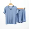 Damen-Nachtwäsche, Sommermode, Pyjama-Set, Damen, modal, kurzärmelig, T-Shirt-Anzug, 2023, lockere Dame, Lounge-Kleidung, bequem