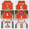 Nikivip College Fighting Illinois Deron #5 Williams Basketbol Formaları Gerileme Erkekler Ed Retro Forma Özel Yapım S-5XL