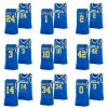 NCAA College Basketball UCLA Bruins 3 Johnny Juzang Jersey Université 24 Jaime Jaquez Jr 1 Jules Bernard 10 Tyger Campbell 2 Cody Riley 5 Ch