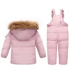 Daunenmantel OLEKID 30 Grad Russland Winter Kinder Jungen Kleidung Set Jacke Overalls für Mädchen 15 Jahre Kinder Baby Schneeanzug 231202