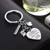 12pcs Metal Charms Keyring It Takes A Big Heart To Help Shape Little Minds Keychain BPPLE Ruler Abc Letters Teachers Key Chains Ri2791