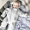 Kledingsets Babykleding 2023 Winter Nieuw Deens Kinder Dubbelzijdig Delicate Polar Fleece Jumpsuit Baby Schattig en Comfortabel KruippakL231202
