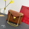 Luxury Women's Handbag Designer Single Shoulder Bag Classic Riveted Quilted Sheep Leather Crossbody Påsar