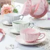 Tasses Tasse et soucoupe en porcelaine à Texture de marbre, tasse à café en céramique de 180ML, thé de l'après-midi anglais, un ensemble de café au lait pour petit déjeuner 231201
