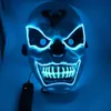 Şeytan Kiss Palyaço Maskesi Aydınlık Maske Soğuk Işık Hat Cadılar Bayramı Hile Korkunç Parodi Korku Sahne