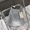 Jeans firmati da uomo nuovi 2023 primavera e autunno inverno leggero lusso elastico in vitello tendenza jeans da uomo e da donna in metallo