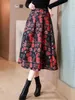 Skirts Middle Aged Mom Skirt For Women Autumn And Winter 2023 Large Size High Waist Slim A-Line Z3564