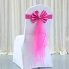 Sashes 20pcspack Chair Stretch Spandex Bow Knot Bands With Butterfly Organza Ribbon For Wedding Banquet Fair Meeting Home 231202