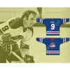 Custom BOBBY HULL 9 AWAY WHA 1973-74 JERSEY DE HOCKEY DES JETS DE WINNIPEG NOUVEAU Top cousu S-M-L-XL-XXL-3XL-4XL-5XL-6XL