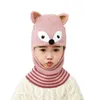 Caps Hats Doit Boy Girl Beanie Protect neck Dinosaur Fox Bear Windproof Winter Knit Hat Child Girls Earflap Caps For 2 to 7 Years Old 231202