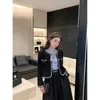 Kurtki damskie Mexzt Vintage Jackets Women Black Tweed Cropped Płaszcz Koreański elegancki zagęszczony pojedynczy piersi Blazer Casual Short Oreshing Tops 231201