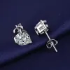 Echte Ohrstecker im Herzschliff mit Gra 925 Sterling Silber, funkelnde Diamantohrringe, Edelstein, feiner Schmuck für Frauen 231201