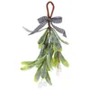 Decorative Flowers Mistletoe Ornament Artificial Pick Fake Branches Vine Christmas Stem Hanging Wedding Bouquets Glass