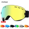 Ski Goggles Phmax Double Warsteers Uv400 Anti Fog Kieliszki Maski narciarskie Mężczyźni Snow Pro Sporty zimowe 231201