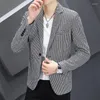 Herrenanzüge Boutique S-4XL Mode Elegant Gentleman Jugend Business Casual Dünnes Kleid Fein kariert Britischer Stil Koreanische Version Blazer