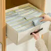 Storage Boxes Bins Double Row Clothes Box Closet Organizer For Underwear Drawer Cabinet Pants Socks Shirts 231202