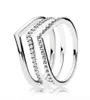 Nouveau 925 en argent Sterling souhait anneau pile anneau avec pierre Cz idéal pour bijoux fiançailles amoureux de mariage mode Ring7457812