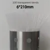 Copas descartáveis palhas de plástico Material versátil conveniente Moda 6 210mm Acessórios de festa de casamento exclusivos de 210 mm Conjunto de palha