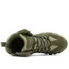 Stövlar 2023 Army Combat Man Fashion Tactical For Men Anti Slip Hunting Herrgummisula Sole Shoes