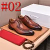 23MODEL 2024 Lace Up Paint Shoes Italian Mens Designer Dress Shoes Genuine Leather Black oxfords Men Wedding Shoes Party Whole Cut Formal Shoe For Men