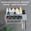 Toothbrush Holders Multifunctional Automatic Toothpaste Dispenser Towel Holder Bao Inverted Bath Toothbrush Rack Large Storage Tray Punch-free Q231202