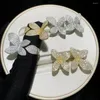 Anneaux de mariage 2024 Cadeau de la Saint-Valentin pour l'amant Micro Pave Cubique Zircone Feuille Fleur Ouverte Ajustée Bague Femmes Mode De Mariée