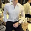 Men's Dress Shirts Tastar Shirt Groom Wedding Long Sleeve Splice Casual Party Social Banquet Tuxedo Blouse Men Clothing