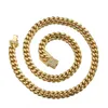 Collane con ciondolo TOPGRILLZ Collana Bracciale Set 8101214MM ACCIAIO INOSSIDABILE Oro Miami Catena cubana Curb Hip Hop Gioielli di moda Regalo per uomo 231201