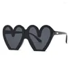 Lunettes de soleil Love Heart pour femmes, marque de mode de styliste, demi-monture, lunettes de soleil pour fête, Hip Hop, lunettes de voyage