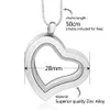 Heart magnetic glass floating charm locket Zinc Alloy chains included for LSFL04263k