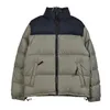 Ta4w Damenwesten US-Version North Face Tnf1996 Jacke mit Kapuze Herren und Damen weiße Ente 350 g Daunenfüllung 90 Paare 700 Stickerei