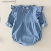 Conjuntos de roupas Bebê Meninos Meninas Roupas Irmão e Irmã Roupas Infantis Meninos Meninas Macacão Manga Comprida Denim Primavera Outono Criança RomperL231202