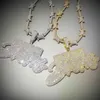 Collier pendentif avec lettres glacées scintillantes, 2 couleurs, luxe, AAA, Zircon, rappeur, bijoux Hip Hop, 210330258i