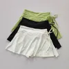 Women's Shorts Sports Yoga Skirt Badminton Tennis Pants Half-body Quick Drying Pocket Side Split Strap For Outwear