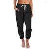 Women's Pants Women Casual Harem For Lace Up Solid Basic Joggers Long Drawstring Sweatpants Sports Elastic Waist Running