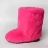 Lady Women Snow Boots Fashion Faux Faux Rabbit Futro Buty żeńskie puszyste luksusowe futrzane buty ciepłe pluszowe buty zimowe