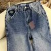 Marque de créateurs de jeans pour femmesJeans pour femmes haut de gamme pour l'automne et l'hiver 2023, nouveaux pantalons larges en denim slim taille haute à la mode pour femmes en Europe XIHD