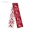 Halsdukar Elk Snow Flower Wool Scarf Women's Winter Men's Red Green Scarfs Christmas Year Gift Adults Scarves 231201