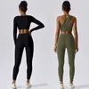 Active Set Two -Piece Sport Yoga Suit Sportwear Women Set Breattable Workout Clothes for Outfit Fitness Gym Academic Tracksuit