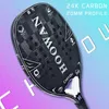 Tennis Rackets HOOWAN 24K Carbono Brazing Beach Tennis Racket Macio EVA Preto Rough Surface 20MM Contorno Bem Equilibrado Bola De Picles 231201