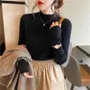 Damenpullover 2023 Mode einfarbiger Rollkragenpullover Frauen Herbst Winter gestrickte Grundgrundierung Pullover Koreanischer Pullover Slim-Fit-Pullover