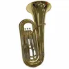 Tuba d'étudiant en laque d'or 3/4 de haute qualité, instruments en laiton fabriqués en usine chinoise