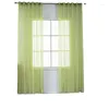 Rideau en fil de porte fenêtre en térylène solide, Style européen, pour salon, balcon, chambre à coucher, moderne, plusieurs couleurs