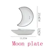 Dishes Plates White Ceramic Plate Tableware Cutlery Set For Food And Fruit Sara Snacks Crescent Kitchen Accessories Moon Shape Tray 231202