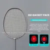 バドミントンラケットオリジナルUtralight 5U 77G Sparkling T700 Badminton Rackets Strung Bag