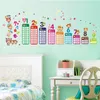 Wandaufkleber Cartoon Kinder 99 Multiplikationstabelle PVC abnehmbarer Aufkleber DIY Kind Schlafzimmer Wohnzimmer Lernen pädagogische Wandtattoos